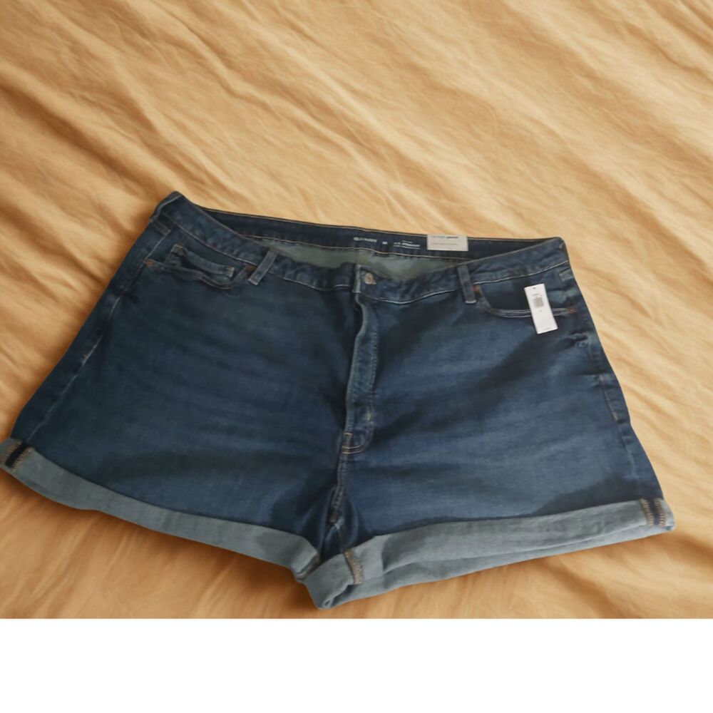 WOMENS PLUS SIZE BLUE DENIM JEAN SHORTS by OLD NAVY